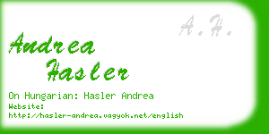andrea hasler business card